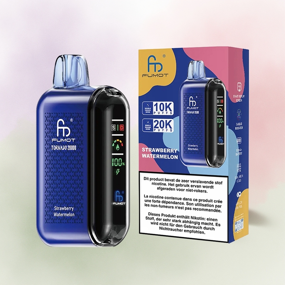 Fumot Tornado 20000 Fresa Sandía con Batería Recargable y Control de Flujo de Aire