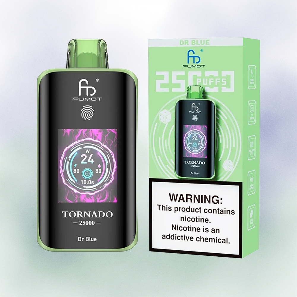 Fumot Tornado 25000 Dr Azul Pantalla HD Batería Recargable