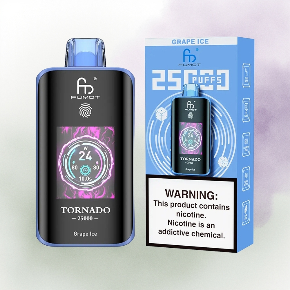 Fumot Tornado 25000 Hielo de Uva HD Recargable