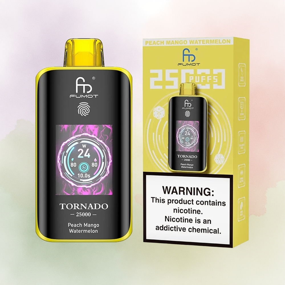 Fumot Tornado 25000 Melocotón Mango Sandía Pantalla HD Batería Recargable