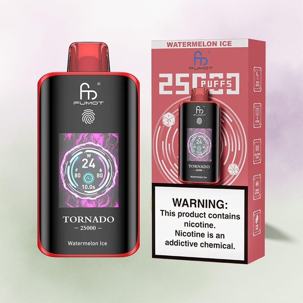 Fumot Tornado 25000 Sandía Hielo con Pantalla HD y Batería Recargable