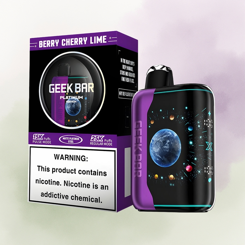 GEEK BAR Platinum Edition 25000 Cereza Lima Baya Dual Mesh Carga Rápida
