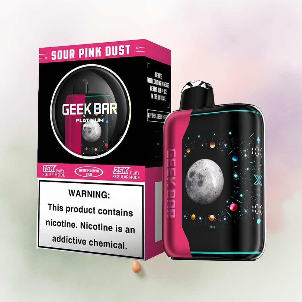 GEEK BAR Platinum Edition 25000 Polvo Rosa Ácido 20mL Dual Mesh