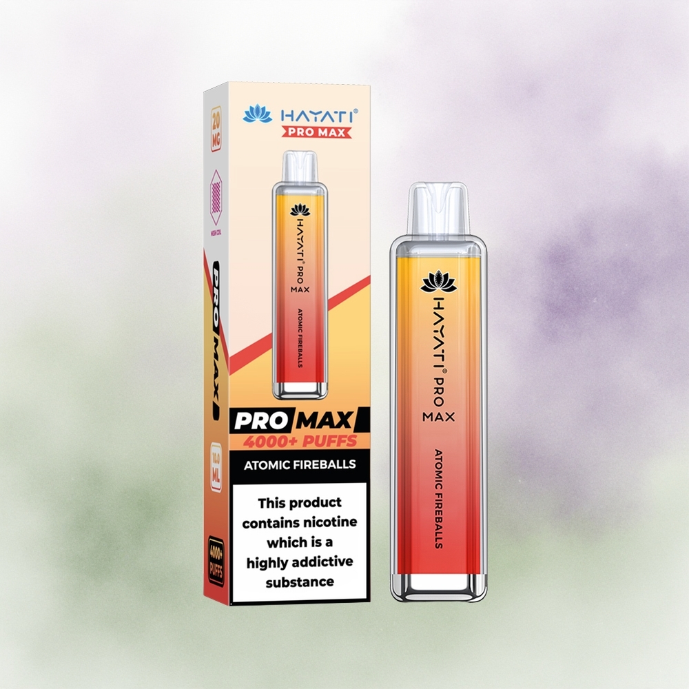 Hayati Pro Max 4000 Bolas de Fuego Atómicas Recargable Dual Ohm