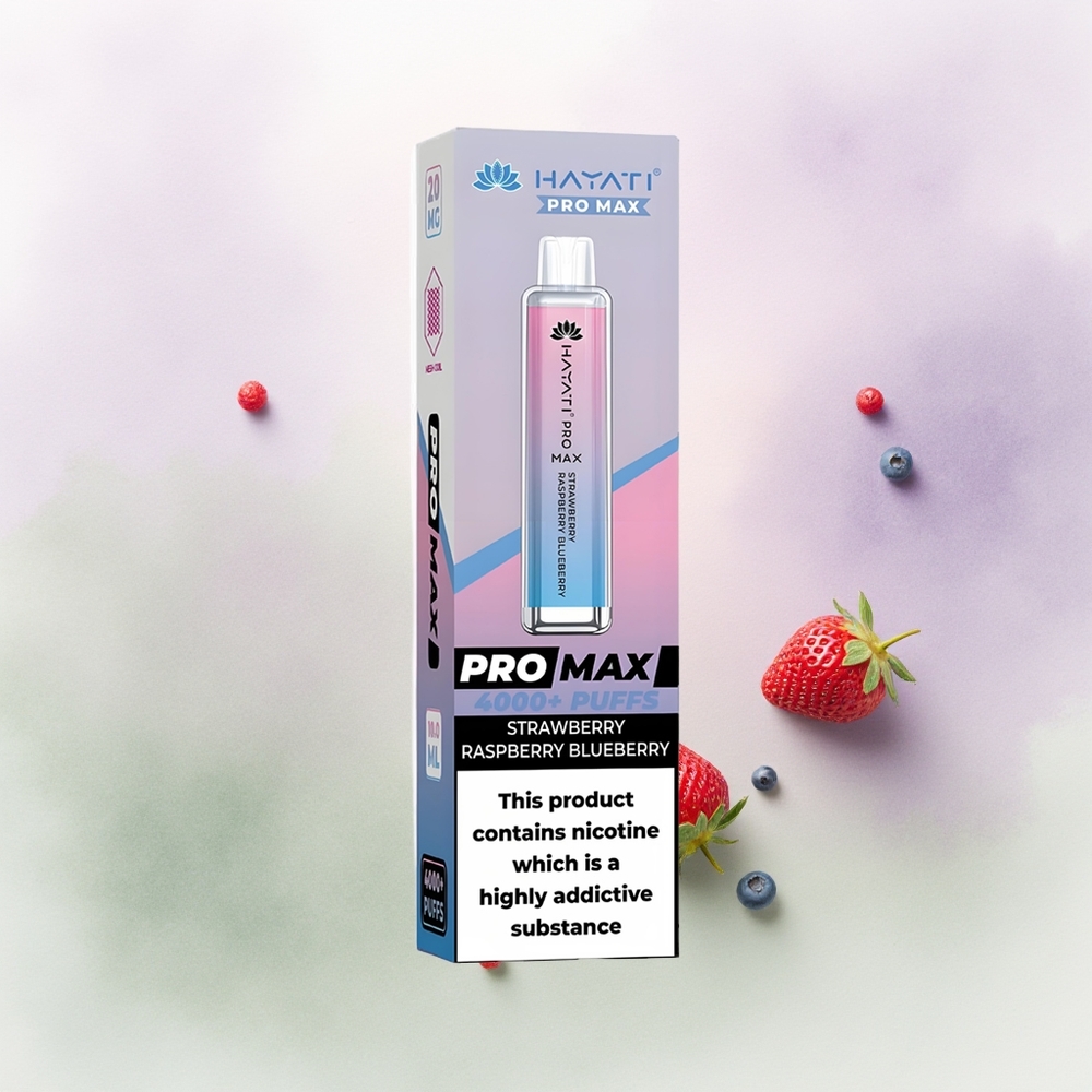 Hayati Pro Max 4000 Fresa Frambuesa Arándano Dual Coil Rechargeable