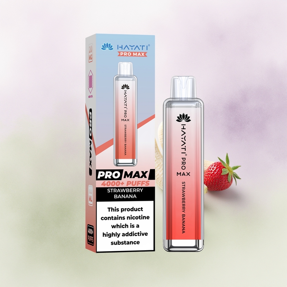 Hayati Pro Max 4000 Fresa Plátano Cristal Recargable