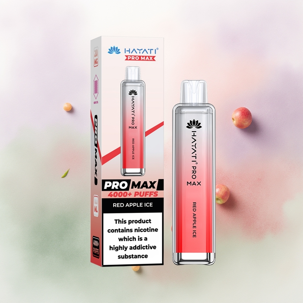 Hayati Pro Max 4000 Manzana Roja Hielo Dual Mesh Recargable