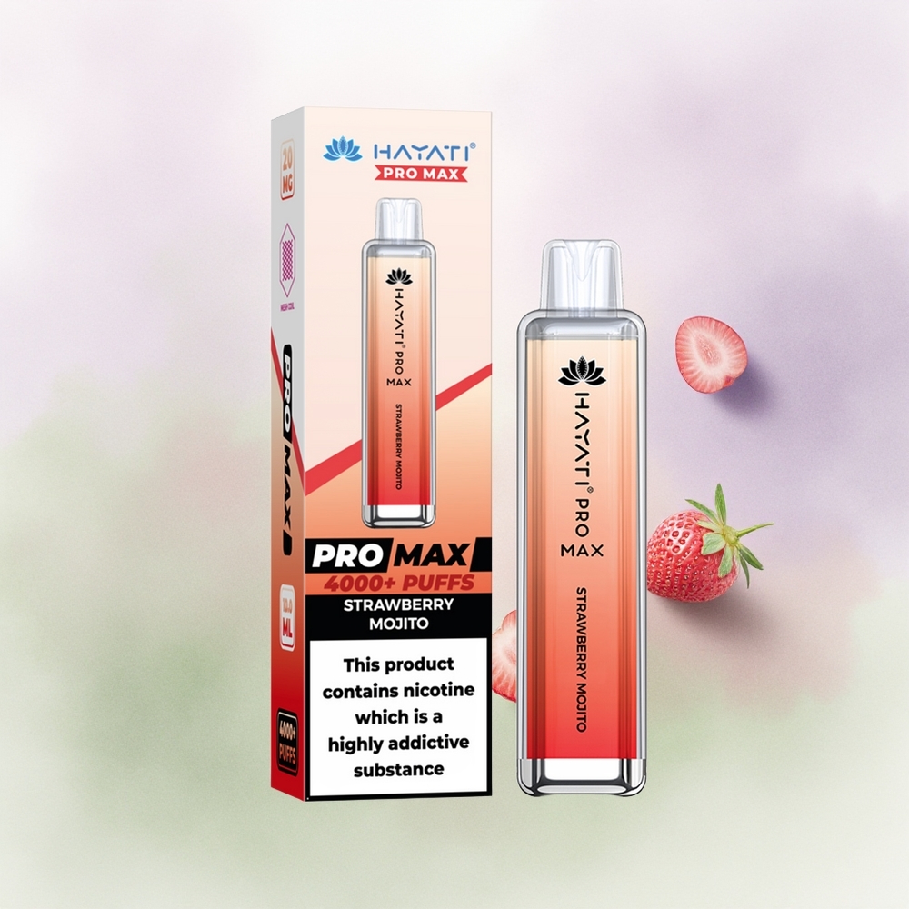 Hayati Pro Max 4000 Mojito de Fresa Dual Coil Recargable