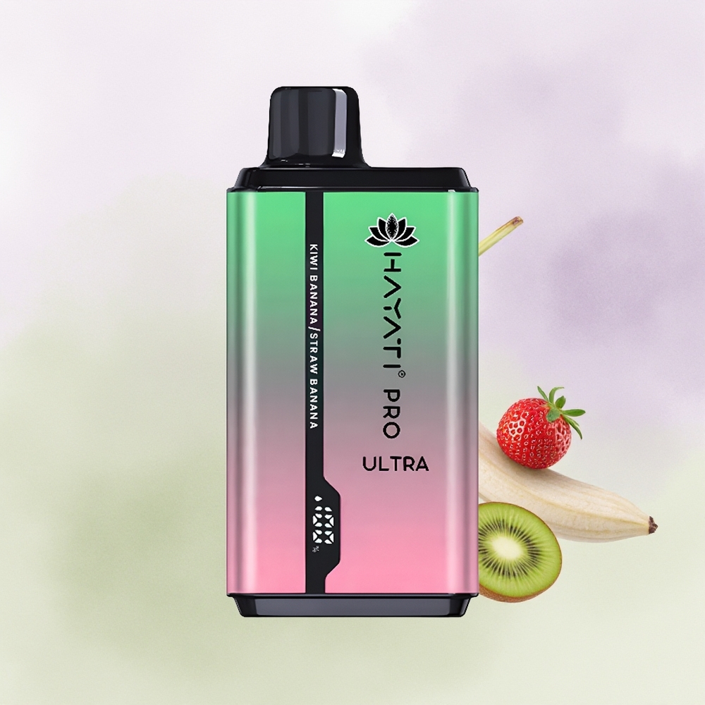Hayati Pro Ultra 15000 Kiwi Plátano Fresa Plátano 49 Sabores 12ml