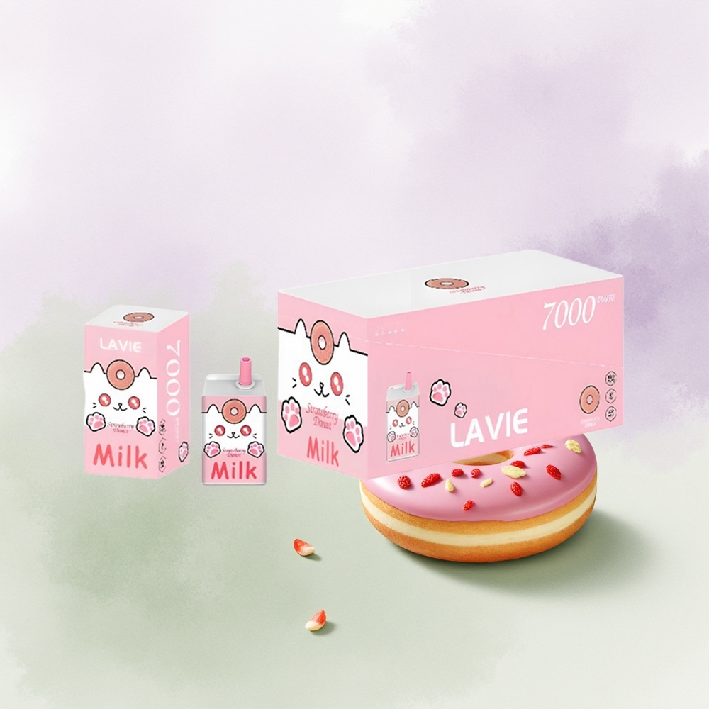 Lavie Milk 7000 Rosquilla de Fresa Tipo C Recargable 16ML
