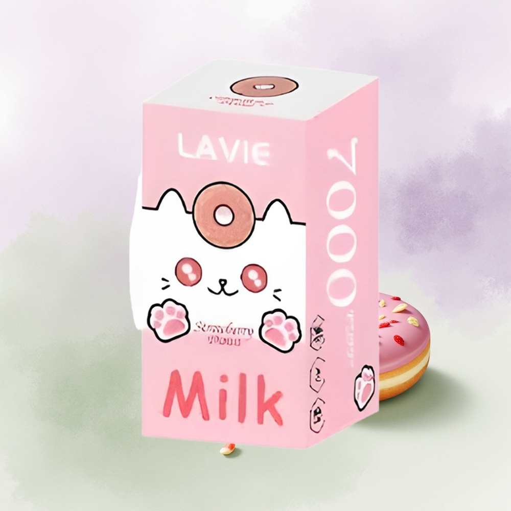 Lavie Milk 7000 Rosquilla de Fresa Tipo C Recargable 16ML