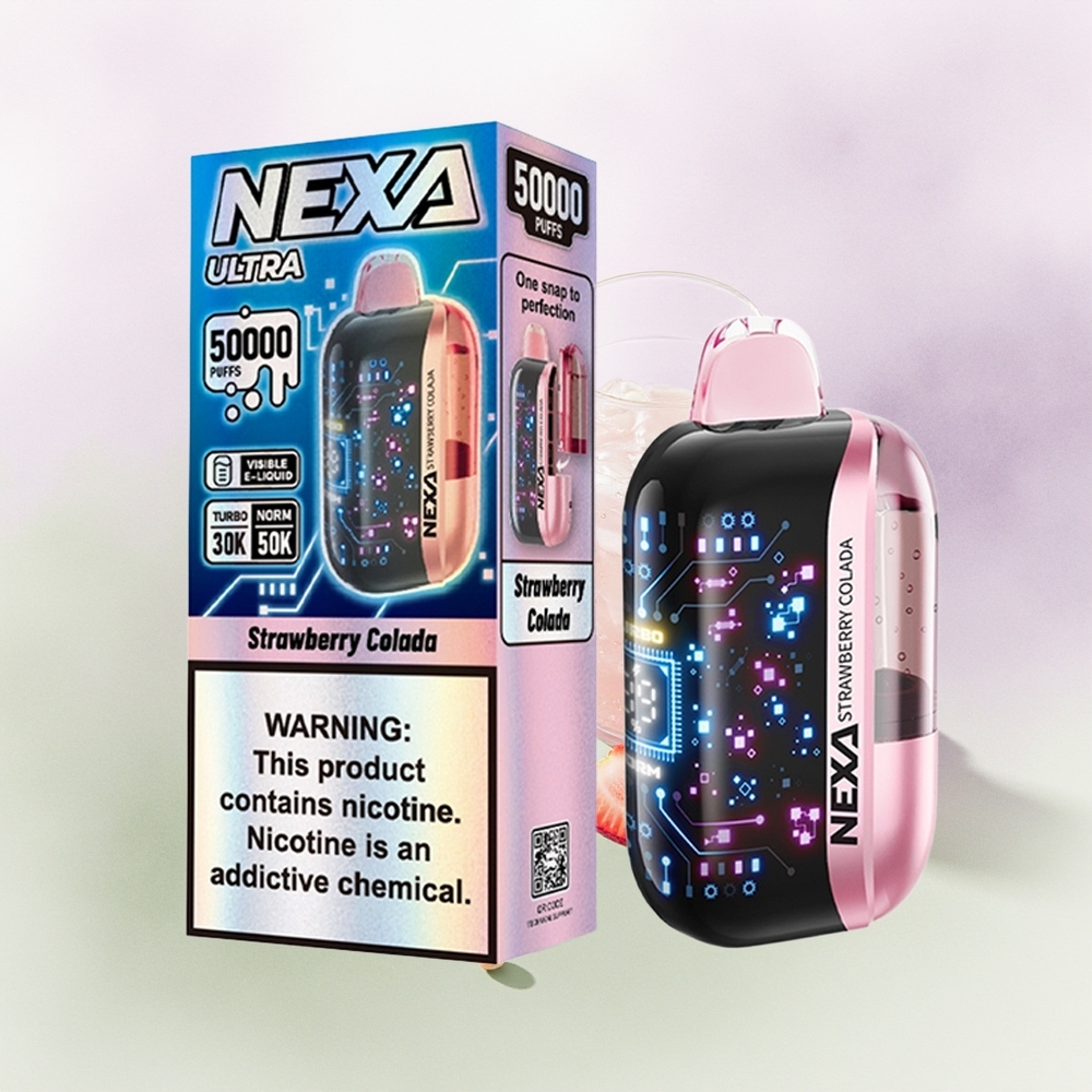NEXA Ultra 50000 Colada de Fresa Ultra 50K con 20ml y Pantalla 3D